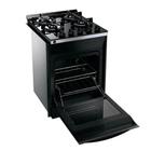 Fogão De Embutir 4 Bocas Brastemp Super Compacto, Mesa De Vidro Temperado, Grades Individuais, Forno Amplo C/ 2 Prateleiras, Acendimento Automático