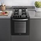 Fogão De Embutir 4 Bocas Preto Com Mesa De Vidro Dako Bivolt