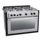 Fogao de Embutir 5 Bocas Venax Gaudi Platinum GII Inox Gas Glp