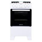 Fogão de Piso Atlas 4 Bocas Com Mesa Inox Coliseum Plus Branco
