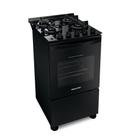 Fogão de Piso Brastemp 4 Bocas Com Mesa De Vidro E Dupla Chama Preto BFO4XAE - Bivolt