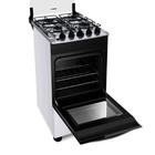 Fogão De Piso Brastemp BFO4NBB 4 Bocas Super Compacto, Forno Esmaltado C/ 2 Prateleiras, Acendimento Automático E Tampa De Vidro Temperado