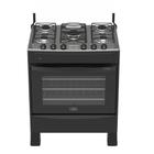 Fogão De Piso Realce Iris Plus 5 Bocas Preto Forno 94L