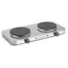 Fogão Elétrico 2 Bocas De Mesa Em Aço Inox Cooktop 2000W Agratto