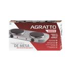 Fogao eletrico de mesa agratto fm-02 inox 2 bocas 220v ou 127v