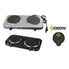 Fogão Elétrico Duas Bocas Disco Prancha 2000 Watts Cooktop Panela Cozinha