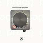 Fogão Fogareiro Elétrico 1 Boca 1000W Cooktop Camping Cozinha Ferro Fundido - Clink