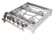 Fogão fogareiro inox portátil industrial 4bocas alta pressão