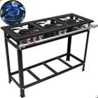 Fogão Industrial 3 Bocas Duplas Baixa Pressão 30x30 Cozinha Gourmet