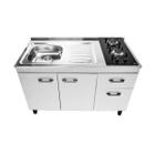 Fogão Pia Solo 120x57cm Cuba N5-110 Esq./Cooktop Direito c/ válvula