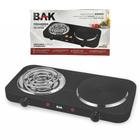 Fogareiro Indução 220v Cooktop 2000w 2 Bocas Bak BK-FCE703-220 Preto