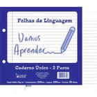 Folha 2 Furos Linguagem P/CADERNO Unico 50FL