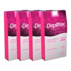 Folha de Cera Fria Kit 80un Prontas Depilação Facial Design Sobrancelhas Rosa Modelagem Depilflax