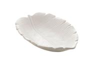 Folha de Cerâmica Banana Leaf Branco 23X16X4,5cm - Lyor