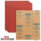 Folha de Lixa Massa e Madeira Grana 180 Kit com 30 Unidades NORTON