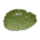 Folha decorativa 23,5 x 22 cm de cerâmica verde Lyor - L3872