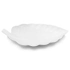 Folha Grande Decorativa Para Mesa 21,5 Cm Porcelana Branca