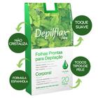 Folhas Prontas Cera Depilatória Facial Corporal 20 Folhas - Depilflax