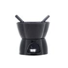 Fondue em porcelana Lyor Alpes 400ml preto 4 peças