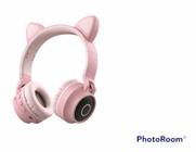 fone bluetoh orelhinha de gato led