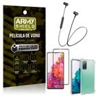 Fone Bluetooth HS-615 Samsung S20 FE + Capinha Anti Impacto + Película 3D - Armyshield