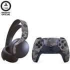 Controle Sem Fio Sony PS5, DualSense Gray Camuflado - 1000030620