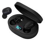 Fone De Ouvido Bluetooth 5.0 Par Sem Fio Duplo Visor Carga Cor Preto 