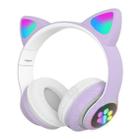 Fone De Ouvido Bluetooth Orelha De Gato Com Luz Led Colorido