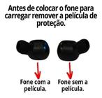 Fone De Ouvido Bluetooth Preto In-Ear Compatível com Moto G30