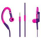 Fone de Ouvido Earhook Sport Stereo Áudio PH206 Rosa/Roxo - Pulse