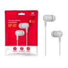 Fone de Ouvido Estéreo C3Tech, Microfone Integrado, Intra Auricular, P2 3.5mm, Branco - EP-07WH