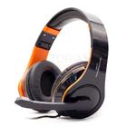 Fone de Ouvido Gamer para Smartphones Luo Game Headset LU-967 com Microfone - Preto e Laranja