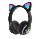 Fone De Ouvido Gatinho Bluetooth Rgb Com Microfone Chamada