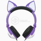 Fone De Ouvido Gatinho Fox Fio C/ Led Infantil Roxo - SMART BRACELET