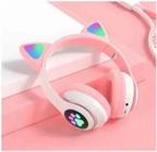 Fone Ouvido Headphone Bluetooth Sem Fio Estéreo Orelha Gato Led Infantil P2  Exbom HF-C240BT - BEST SALE SHOP