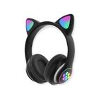 Fone de ouvido headphone Bluetooth com luz de LED RGB de gatinho ou orelha de gato