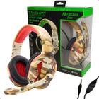 Fone De Ouvido Headset Gamer Camuflado Videogame Jogo Led P2 3.5mm - TECDRIVE