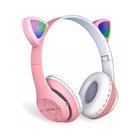 Fone De Ouvido Headset Gamer Led Gatinho Pc Cel Usb - KTS