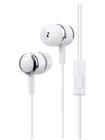 Fone de ouvido hit branco earbuds com fio e microfone letron 74488