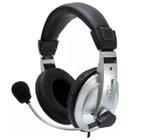 Fone De Ouvido Hoopson Headset C/Mic F-014 Prata/Preto