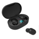 Fone de ouvido in-ear gamer sem fio compativel AirDots 2 preto com visor Premium