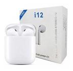 Fone De Ouvido In-Ear Sem Fio I12 Tws Branco - DRAIK