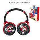 Fone De Ouvido Infantil Menino Menina Super Mário Bros Sem Fio Bluetooth Headset