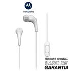 Fone De Ouvido Original Motorola Earbuds 2-S com Microfone - Branco