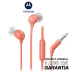 Fone de Ouvido Original Motorola Earbuds 3-S C/ Microfone Conexão P2 - Pessego