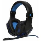 Fone de Ouvido Satellite AE-327A Gaming Stereo Headset com Mic. Preto/Azul