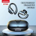 Fone de Ouvido Sem Fio Bluetooth 5.3 Lenovo XT80 Corrida Esportes Games Vídeos - Display LED