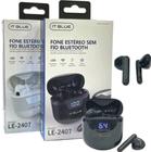 Fone De Ouvido Sem Fio Bluetooth Com Microfone Tws It Blue LE-2407