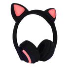 Orelhinhas para headset fone gatinho lobinho pelúcia preto