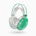 Fone de Ouvido Verde com Microfone e Earpads Confortável - Disco Pulse